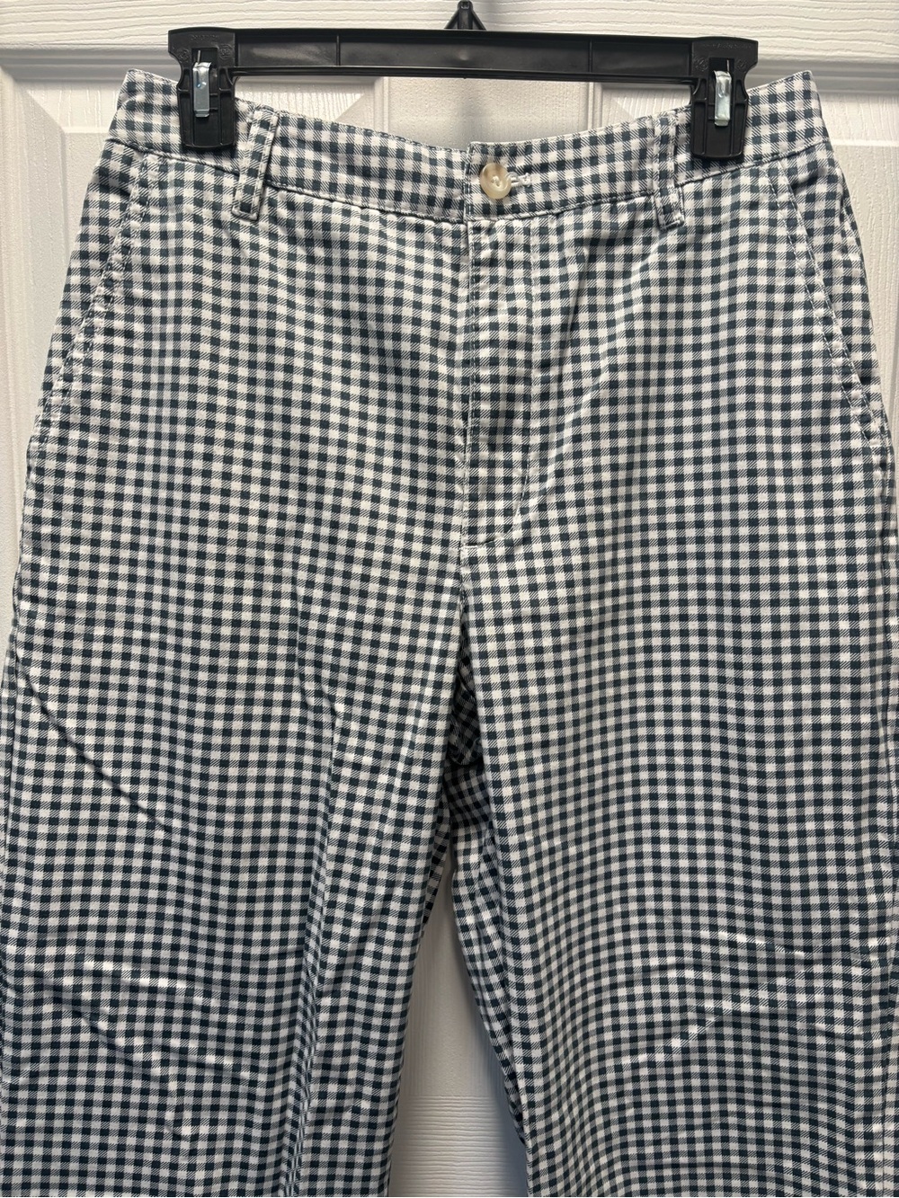 Aritzia Sunday Best Gingham High Rise Checkered Cotton Straight Leg Pants Size 8 - Picture 5 of 12